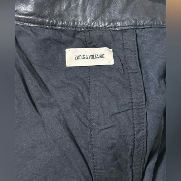 Zadig & Voltaire Joslin Cuir Froisse Leather Skirt - Picture 12 of 15